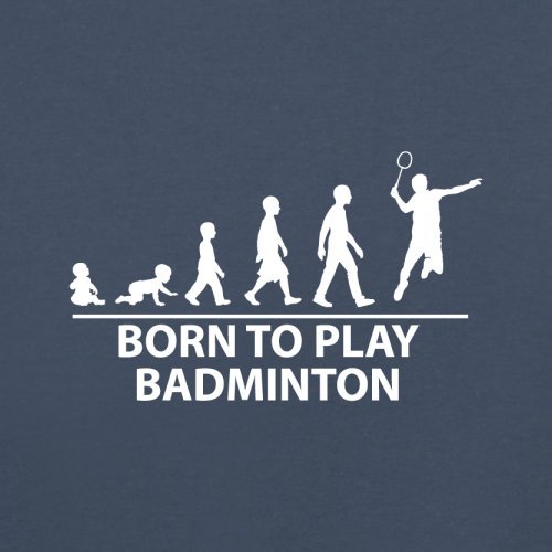 Born To Play Badminton - Damen T-Shirt - Navy - S - 