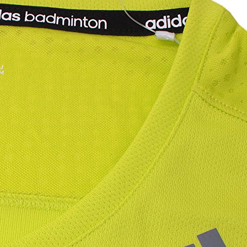 adidas Damen BT Graphic Shirt Sportshirt Badminton Fitness (semi solar yellow, M) - 