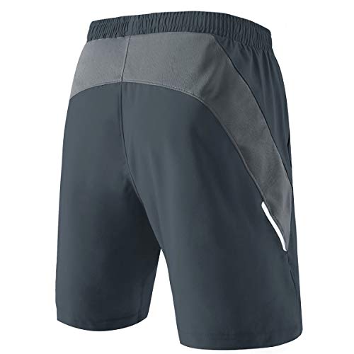 Kyopp Kurze Hosen Herren mit Taschen Reißverschluss Atmungsaktiv Schnell Trocknend Sport Shorts - 2
