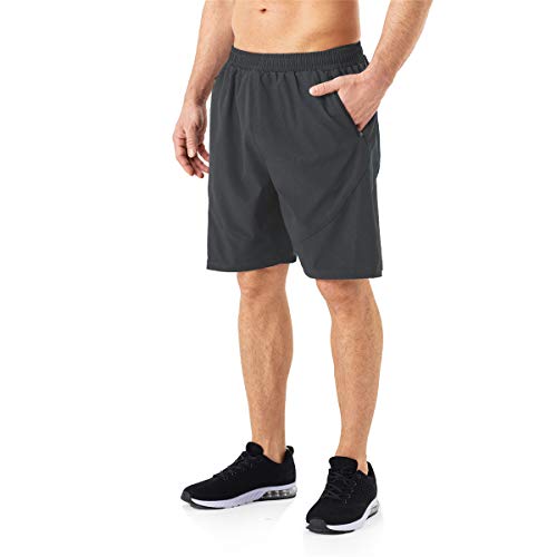 Kyopp Kurze Hosen Herren mit Taschen Reißverschluss Atmungsaktiv Schnell Trocknend Sport Shorts - 5