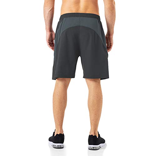 Kyopp Kurze Hosen Herren mit Taschen Reißverschluss Atmungsaktiv Schnell Trocknend Sport Shorts - 6