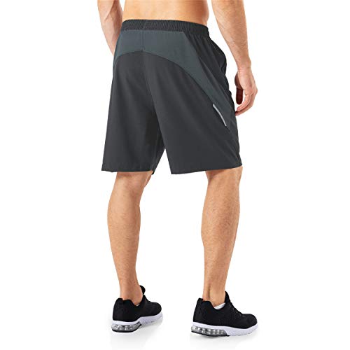 Kyopp Kurze Hosen Herren mit Taschen Reißverschluss Atmungsaktiv Schnell Trocknend Sport Shorts - 7